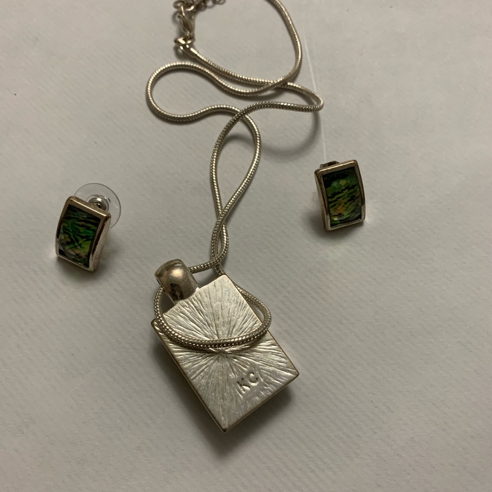 Kc women silver necklace and matching earrings - Picture 3 of 3